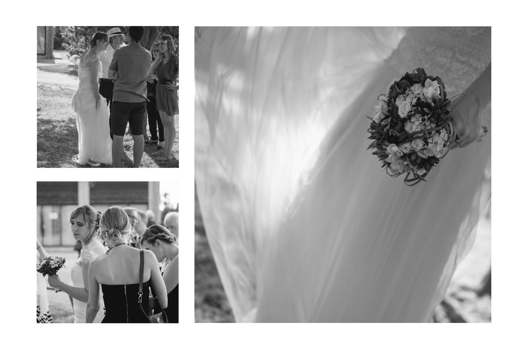 images de mariage, cérémonie civile en noir et blanc à Toulouse, haute garonne